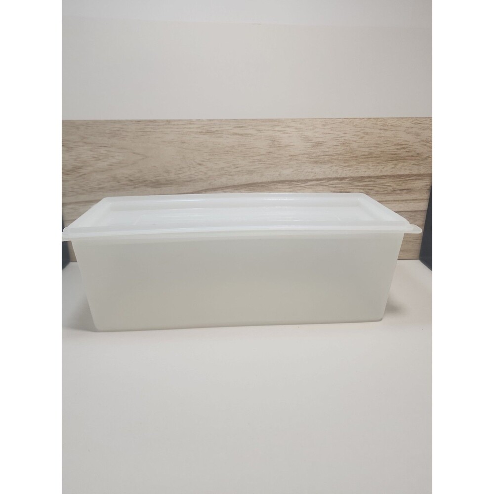 Vintage Tupperware Rectangular Container w/ Lid #518-1/519-2   10x3.5x3.75 in